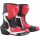 Waterproof Motorcycle Motorbike Leather Boots - Red & White